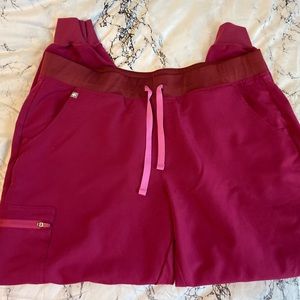 Pink Fig scrub joggers